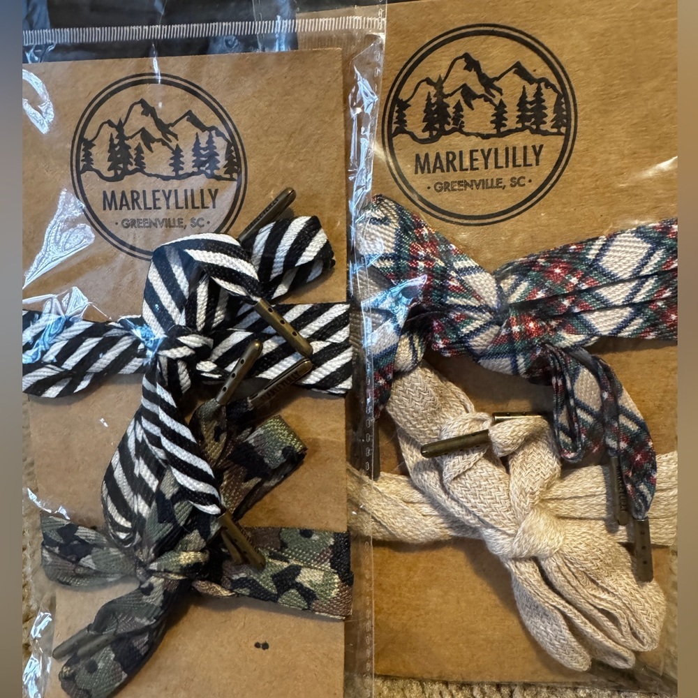 Marleylilly 4-Pack Flat Shoelace Bundle - New In Packaging!